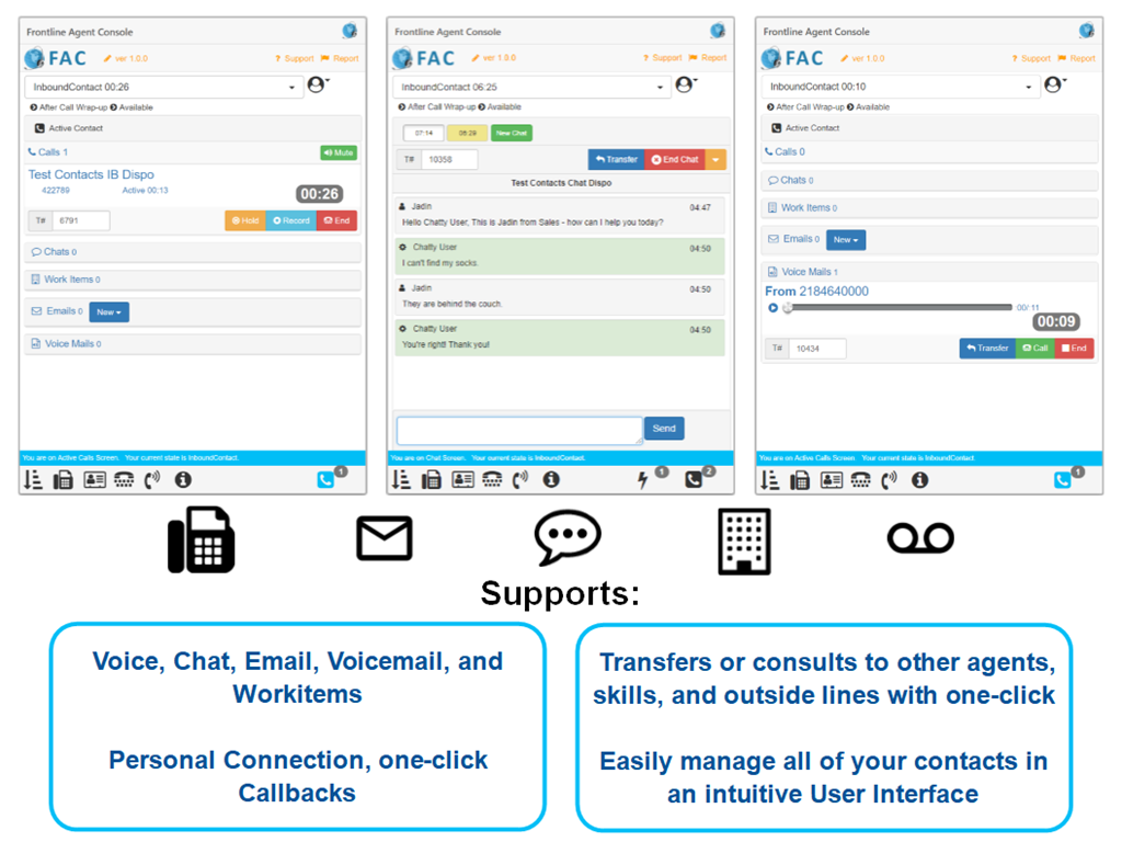 NICE inContact Frontline Agent Console App Integration with Zendesk Support